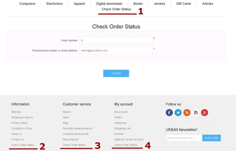 Picture of Check Order Status