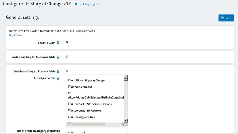 Picture of History of Changes (Audit Log)