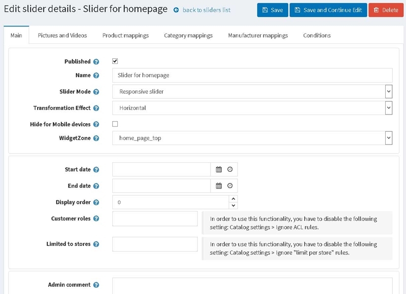 Picture of Slider Manager