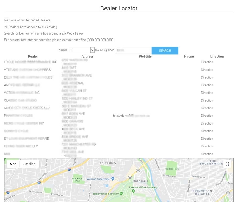 Picture of Dealer Locator (Store locator)