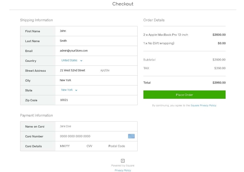 Picture of Square Hosted Checkout