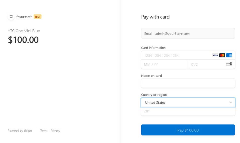 Picture of Stripe Hosted Checkout
