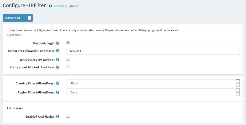 Picture of IP Filter (Firewall) with Anti Hacker