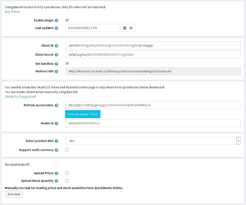 Picture of QuickBooks Online Connector